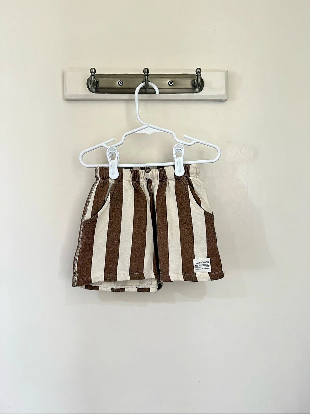 Zara HTF Brown Striped Shorts 4-5 Years